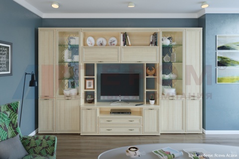 Гостиная-Стенка Карина-04 (В-2224 х Ш-3420 х Г-448 мм)