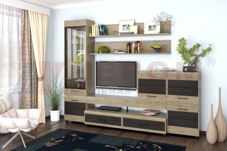 Гостиная-Стенка Камелия №5 (В-2172 х Ш-2700 х Г-452 мм)