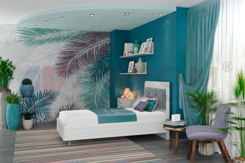 Карина Кровать КР-2855 (1100(370*)х1005х1980)